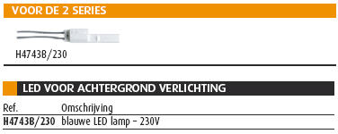 Axolute Blauwe LED per schakelaar (230volt) - Dure optie Ã§